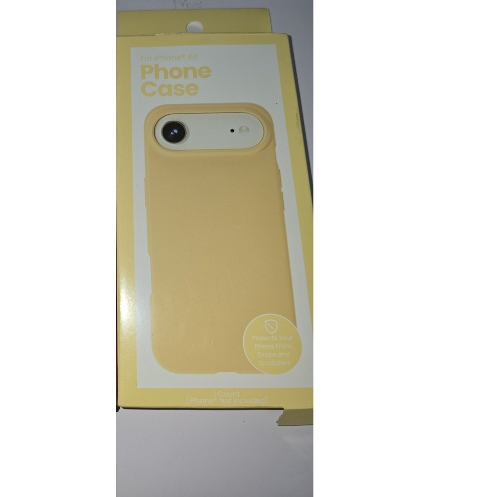 1-Pack Slim TPU Phone Case for iPhone 17 PRO Yellow Wireless Charging Compatible